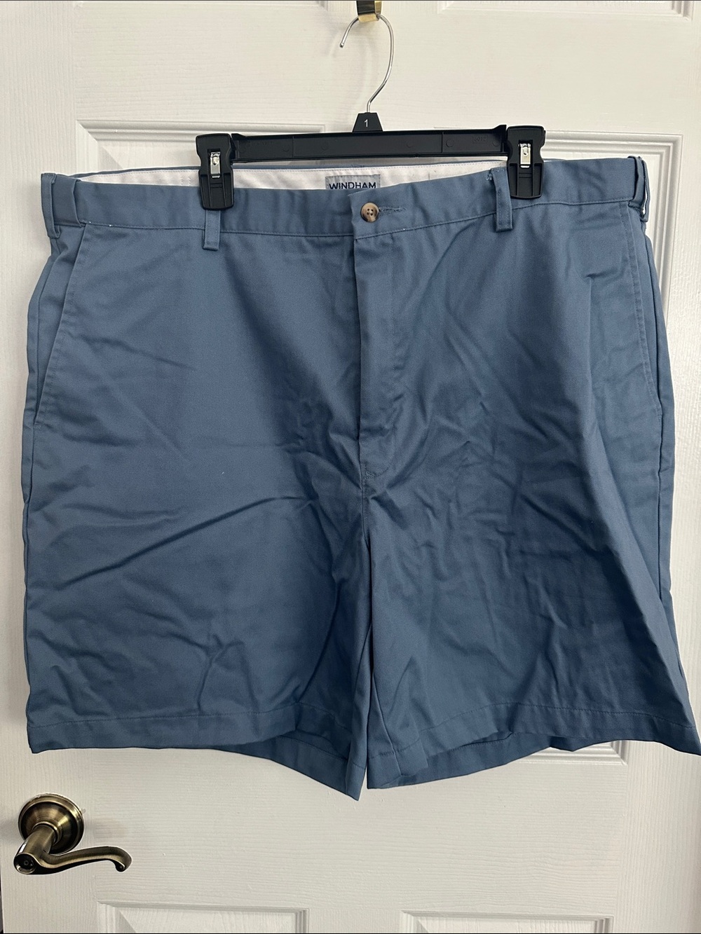 Windham Classic Flat-Front Men's Shorts in Slate Blue